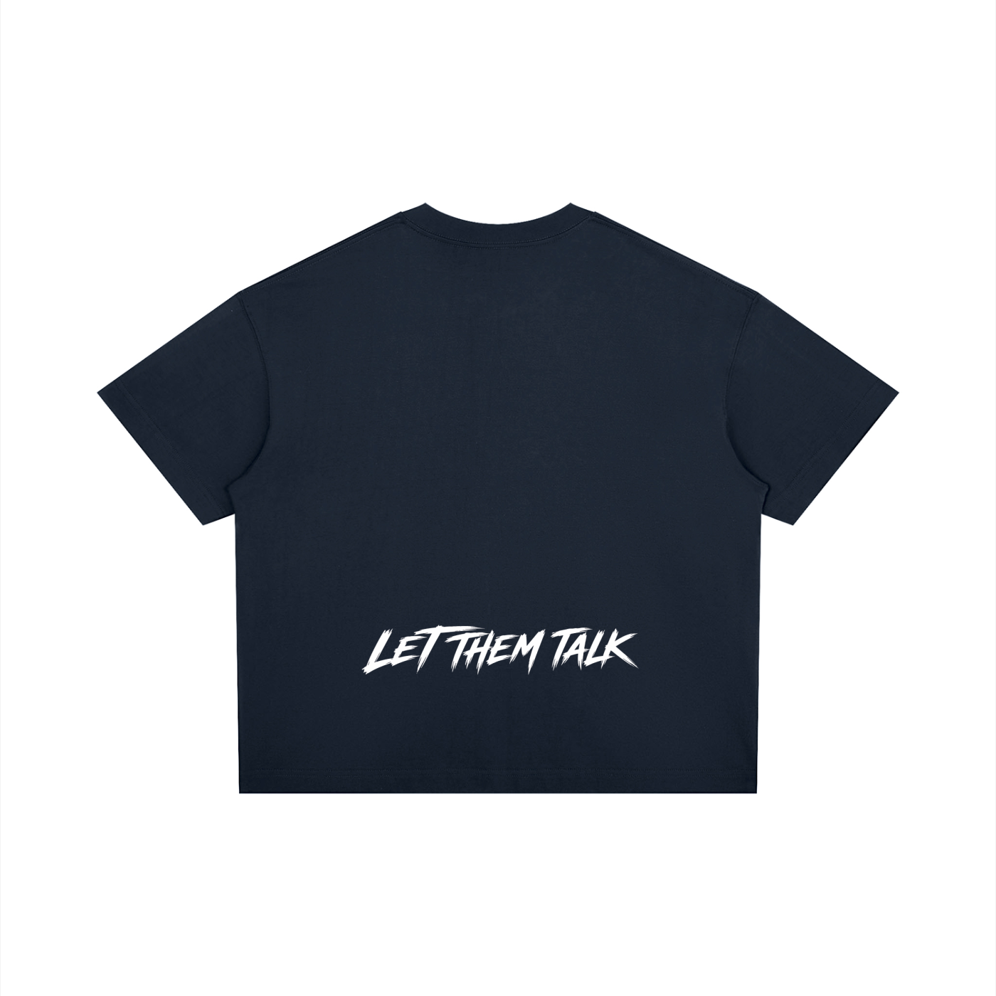 T-shirt Let them Talk - Bleu marine