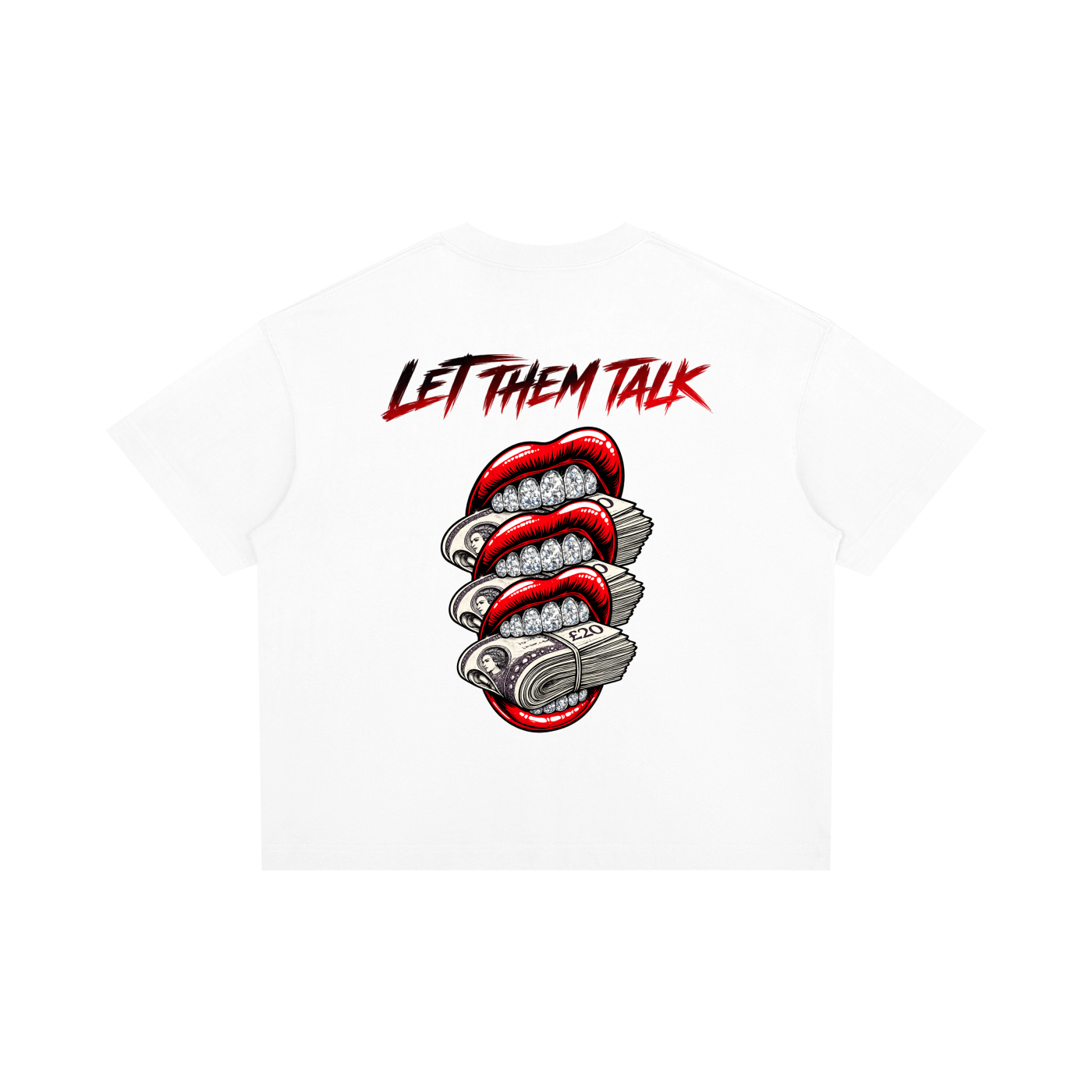 T-shirt Laissez-les parler - Blanc