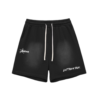 Let them talk Shorts - Black