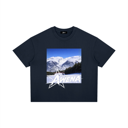 Let them Talk Tee - Navy Blue