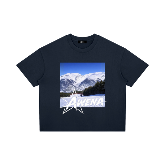 Let them Talk Tee - Navy Blue